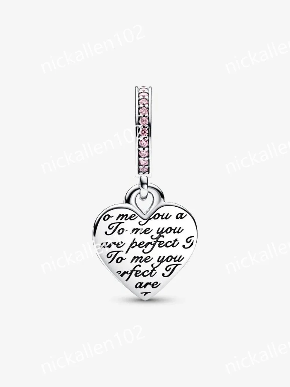Pandora Two-tone Infinity Heart Double Dangle Charm